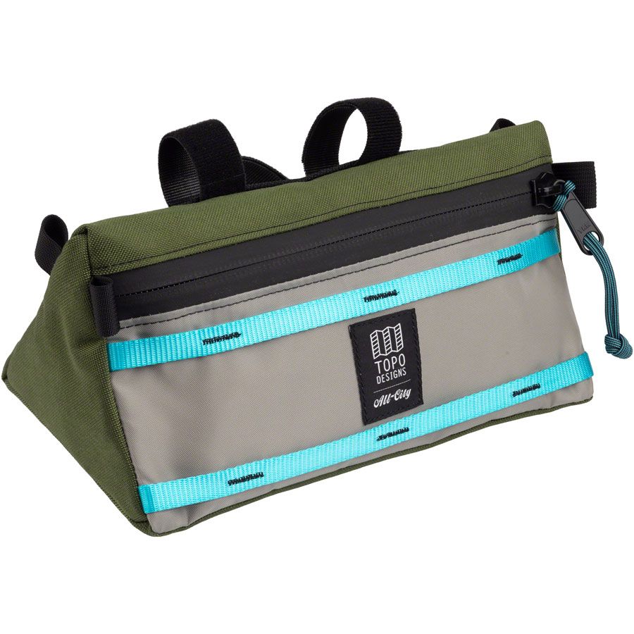 x Topo Bike Bag: Blue/Green/Gray