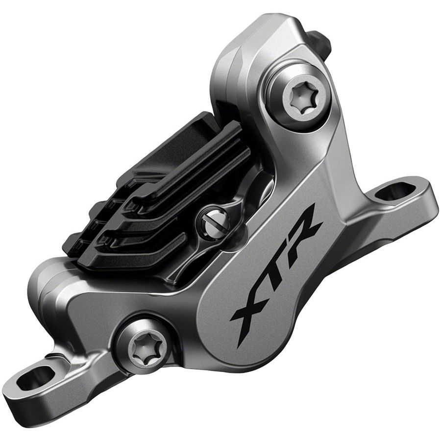 XTR BR-M9120 Disc Brake Caliper - Front or Rear, Post Mount, 4-Piston, Includes Finned Metallic Pads