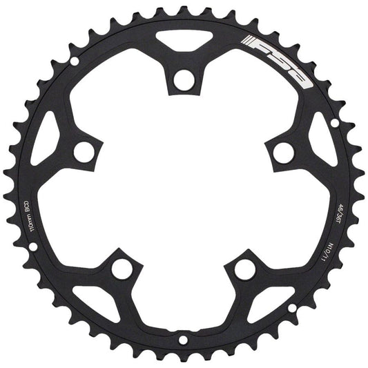 Tempo Pro Road Chainring - 46t, 110mm BCD, 5-Bolt, Steel, 8/9/10/11-Speed, Black