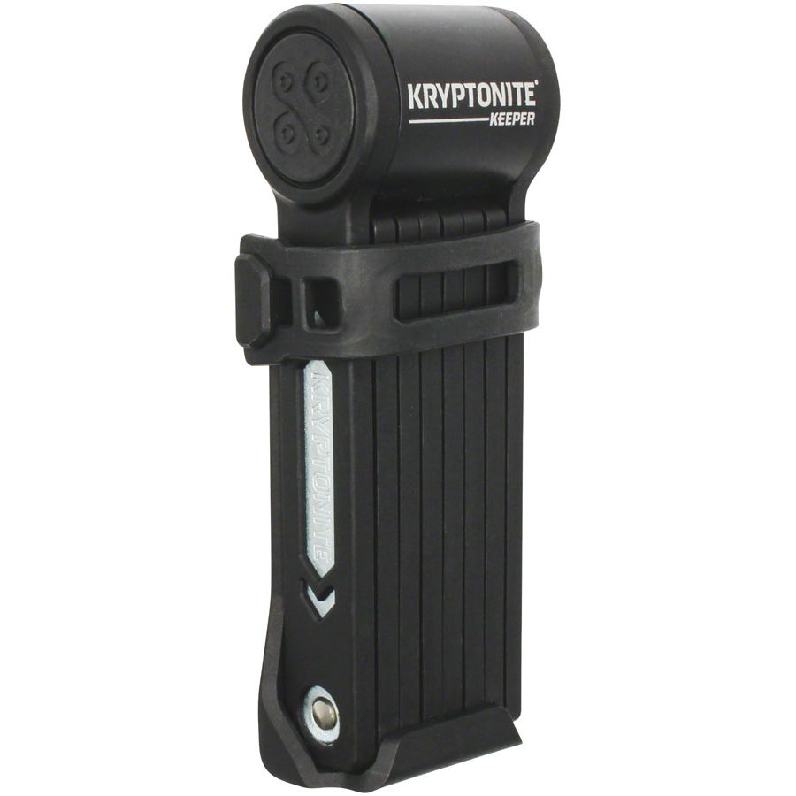 Keeper Mini Folding Lock - Includes Bracket, Black