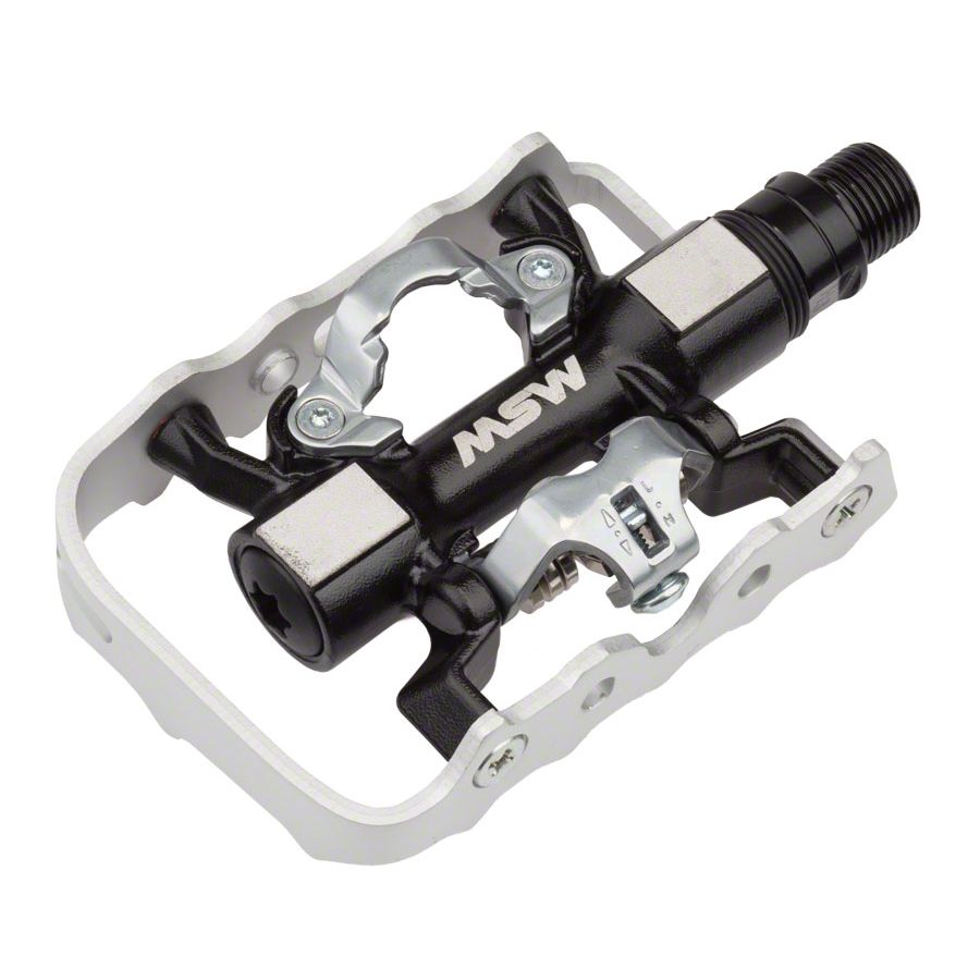 CP-200 Pedals - Single Side Clipless with Platform , Aluminum , 9/16", Black/Silver