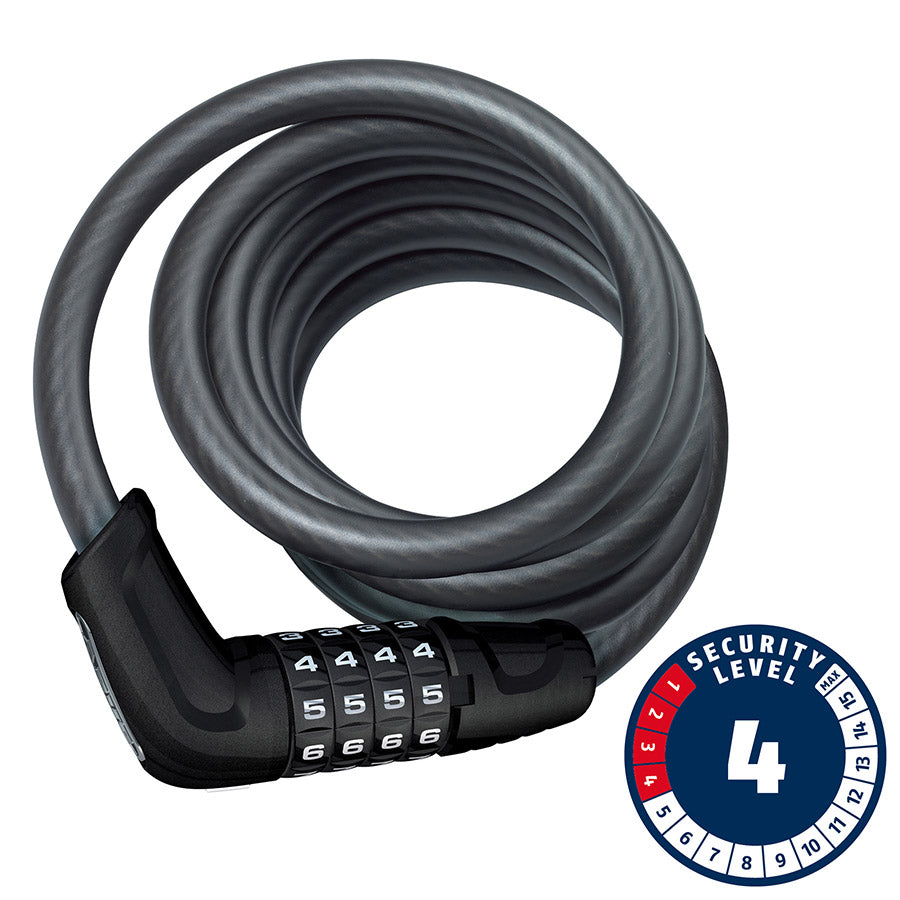 Tresor 6512C, Cable Lock, Combo, 12mm, 180cm, 5.9', Black