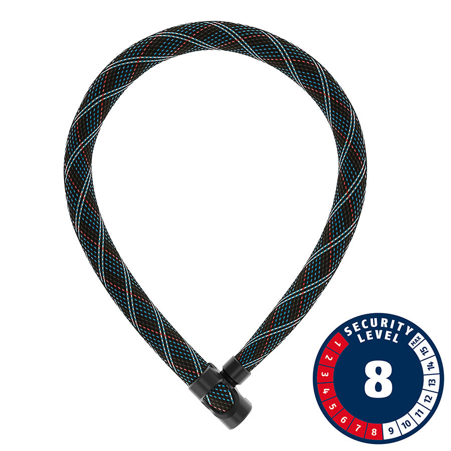 IvyTex IVERA 7210K, Chain Lock, Key, 7mm, 110cm, 3.6', Crossing Grey
