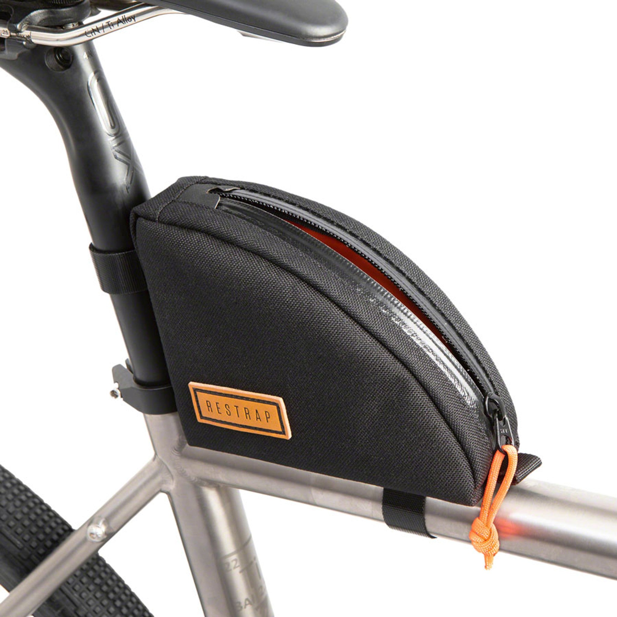 Rear Top Tube/Seatpost Bag - Black