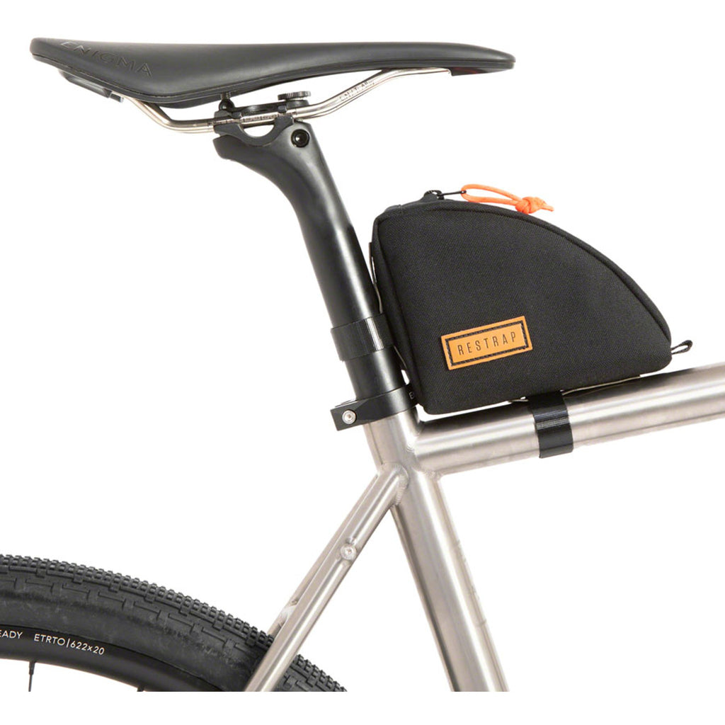 Rear Top Tube/Seatpost Bag - Black