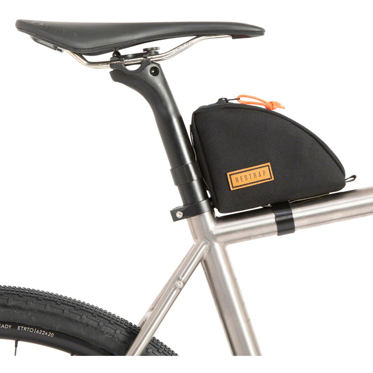 Rear Top Tube/Seatpost Bag - Black