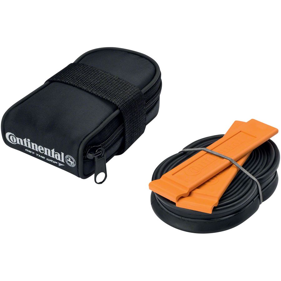 Saddle Bag - Includes 700 x 18-25 Presta Tube, 2 Tire Levers, Black