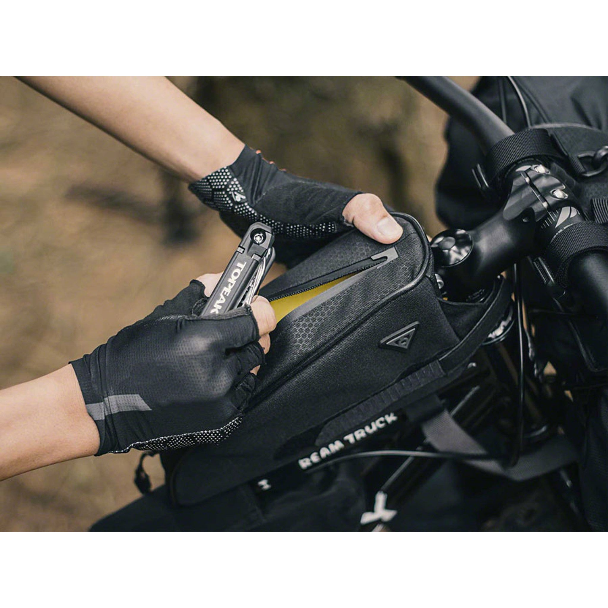 TopLoader Top Tube Bag - Strap-On, Black