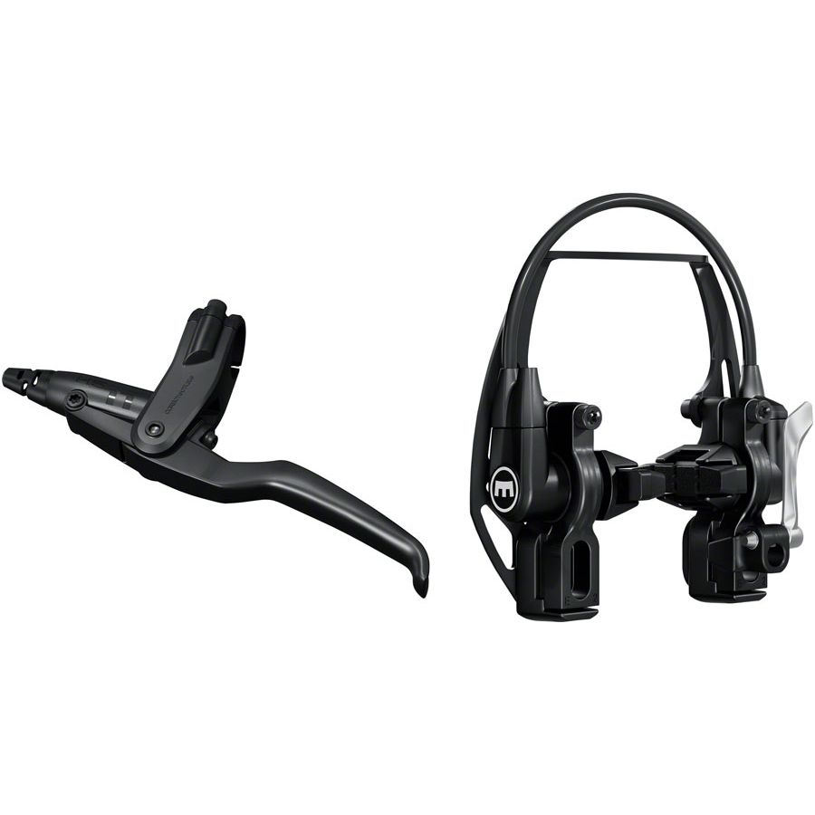 HS11 Linear Pull Brake and Lever - Front or Rear, 4-Finger Lever, Black