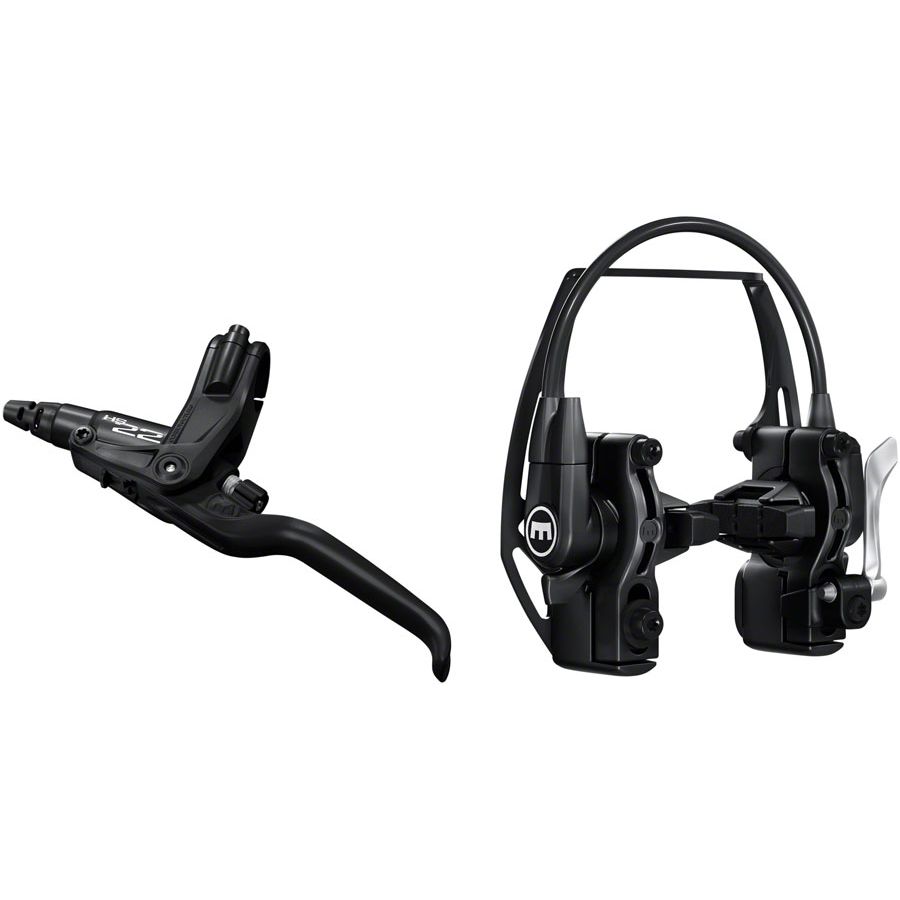 HS22 Linear Pull Brake and Lever - Front or Rear, 3-Finger Lever Blade, Easy Mount, Black