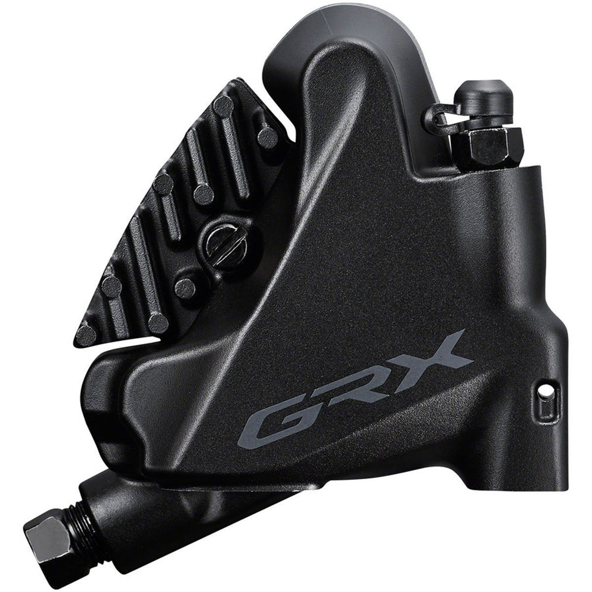 GRX BR-RX400 Flat-Mount Disc Brake Caliper, Resin Pads with Fins, adaptor sold seperately