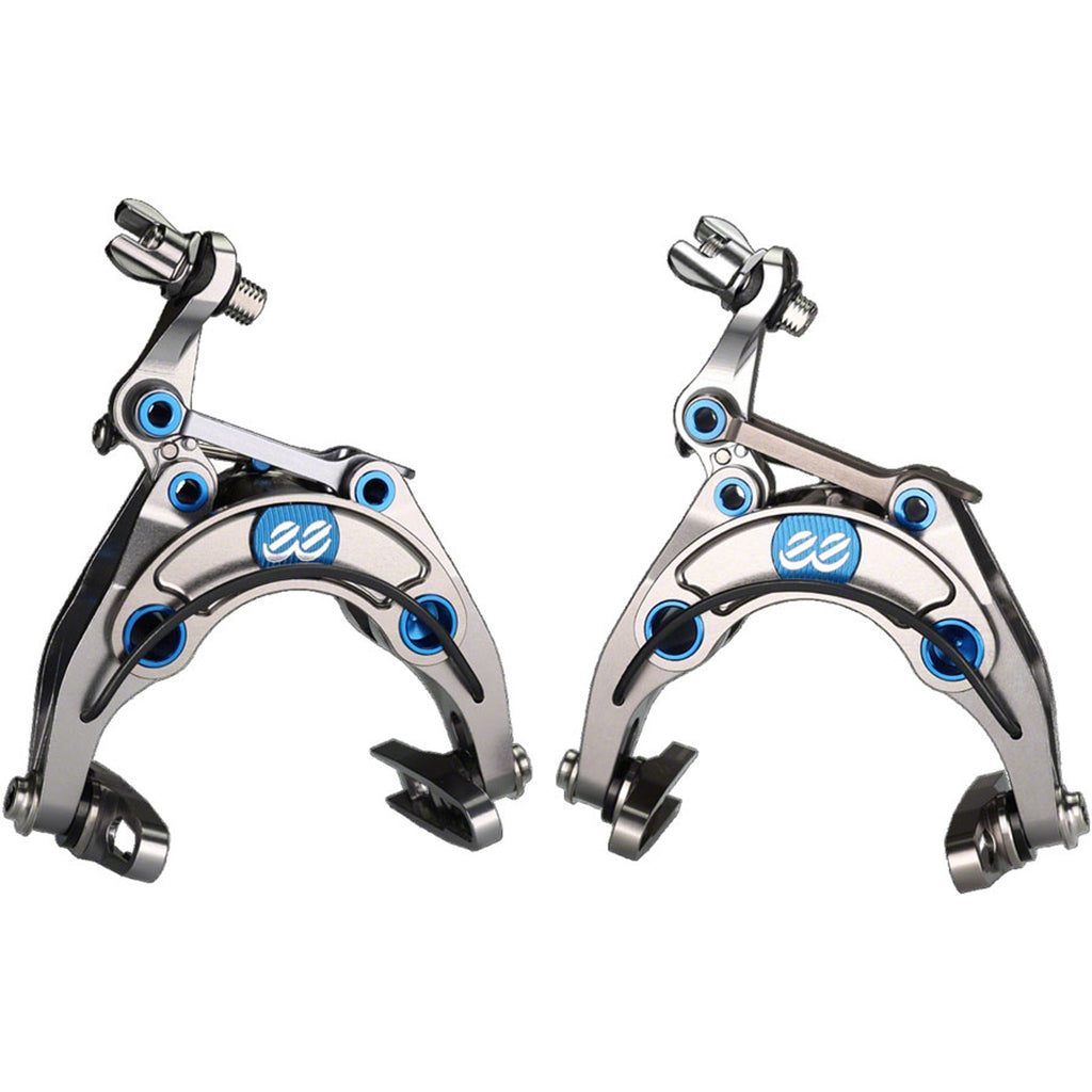 eeBrake Magnum Limited Edition Road Caliper Brake Set - Regular Mount, Gunmetal Gray/Blue