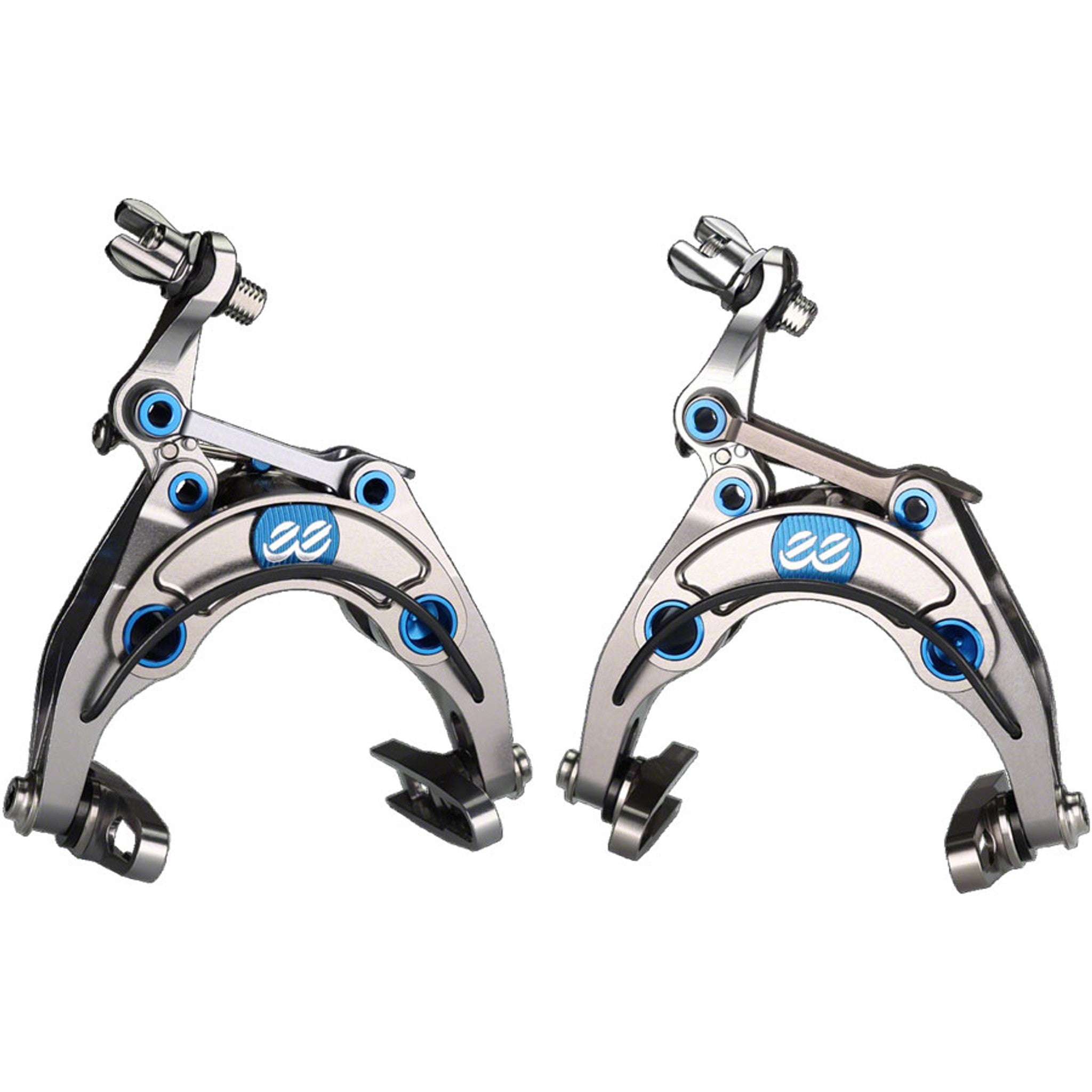 eeBrake Magnum Limited Edition Road Caliper Brake Set - Regular Mount, Gunmetal Gray/Blue
