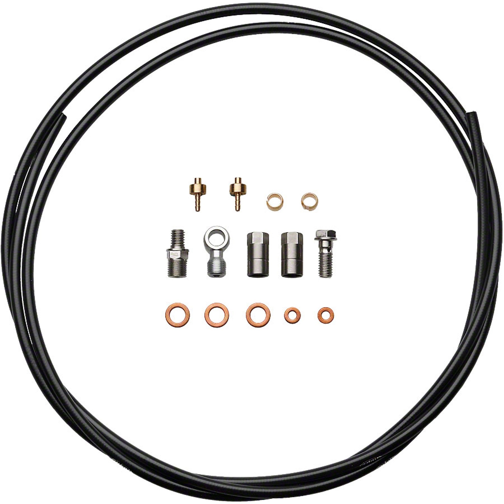 Disc Brake Hose Line Kit - XCR Brake Hose and Connector Kit - Braided Stainless Steel Hydraulic Brake Hose and Fitting Kit