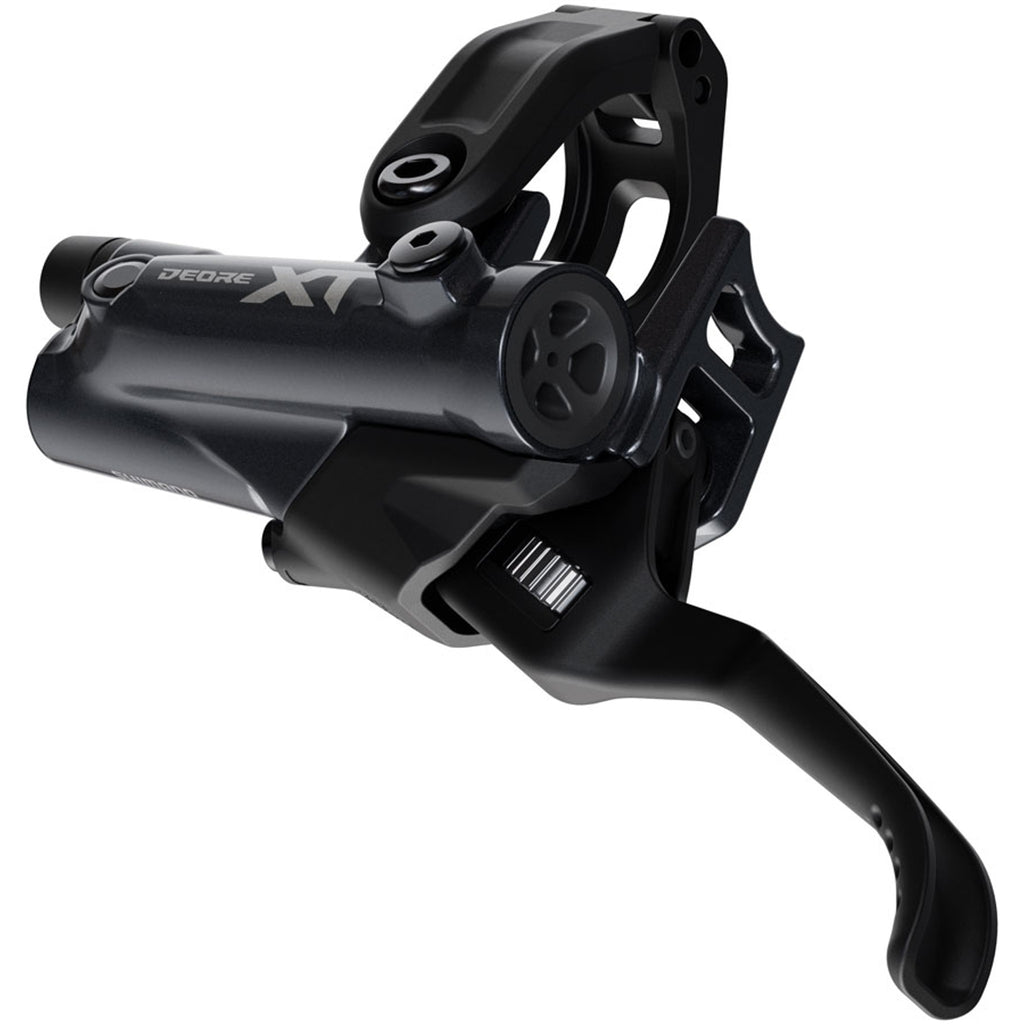 Deore XT M8200 Disc Brake And Lever - Post Mount - 2-Piston Caliper - SM-BH90-SBM Hose - Fin Metal Pads - Black