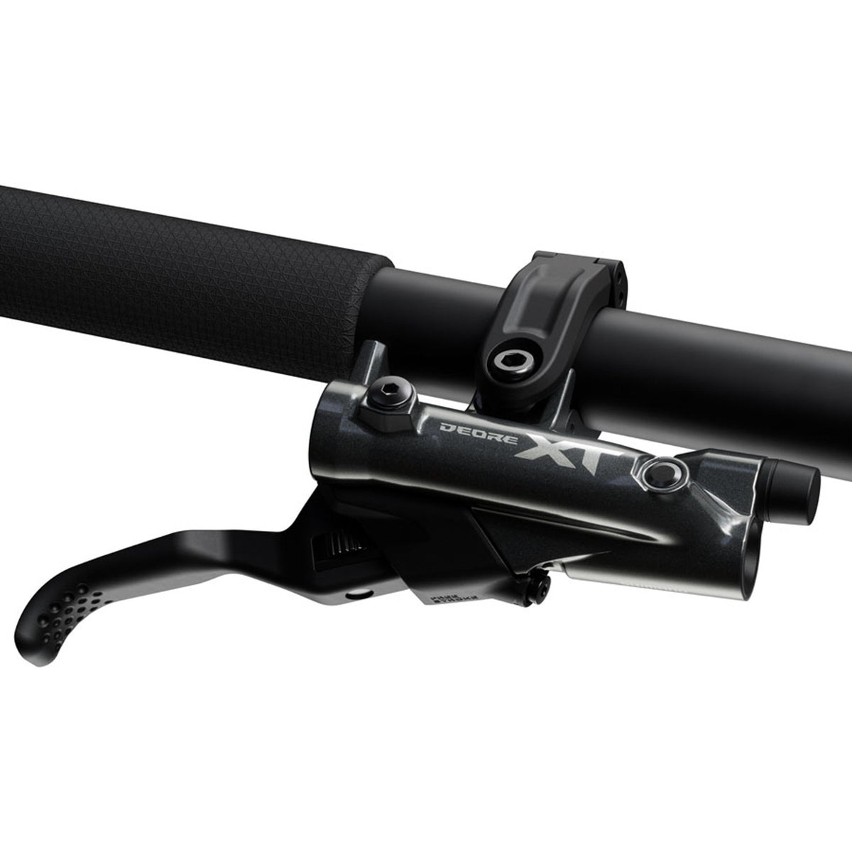 Deore XT M8200 Disc Brake And Lever - Post Mount - 2-Piston Caliper - SM-BH90-SBM Hose - Fin Metal Pads - Black