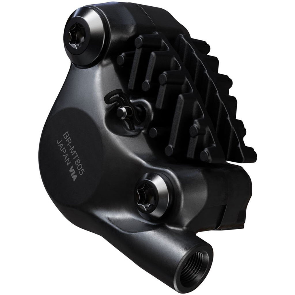 BR-MT805 XC Disc Brake Caliper - Rear, Flat Mount, 2-Piston, Includes K04S Metal Pads