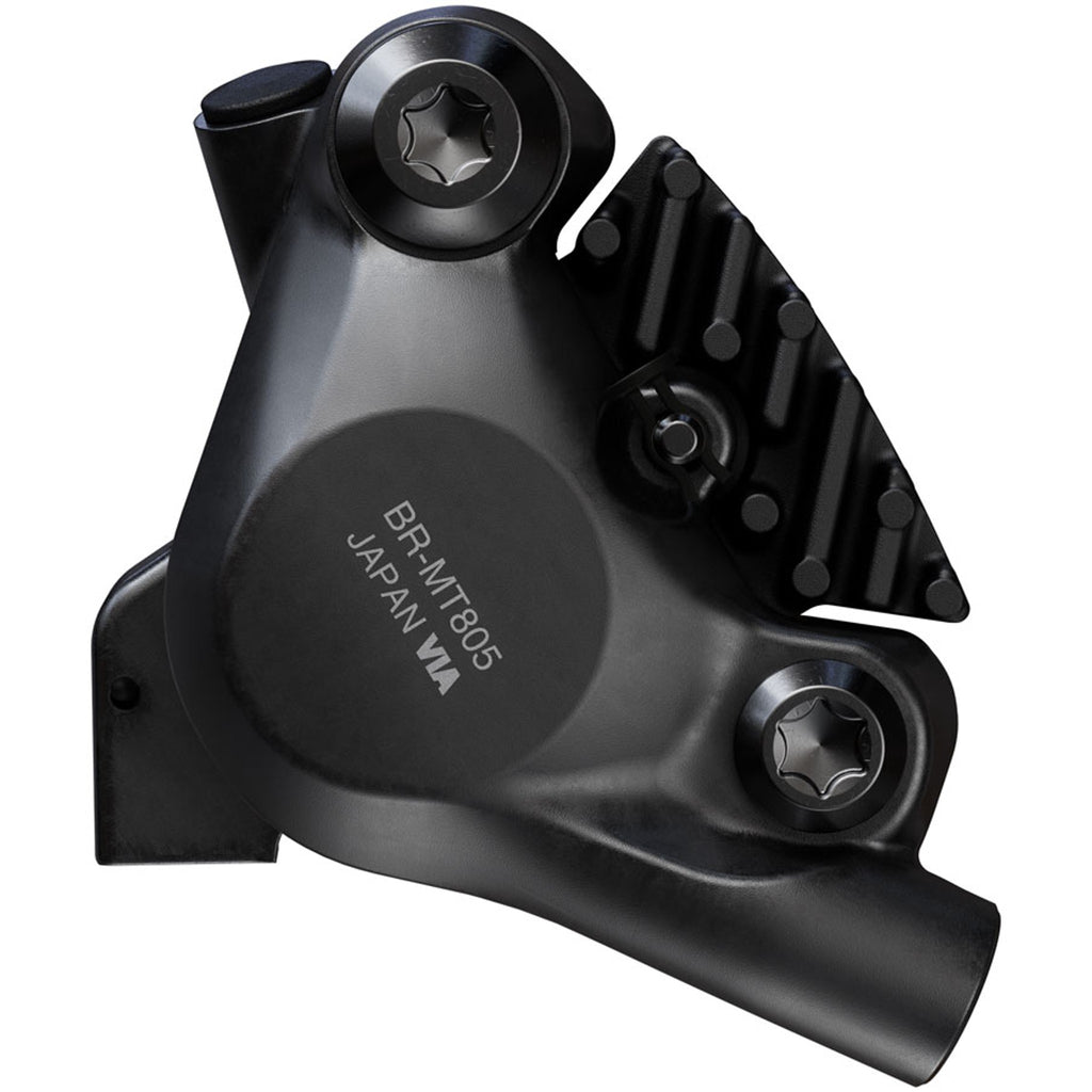 BR-MT805 XC Disc Brake Caliper - Rear, Flat Mount, 2-Piston, Includes K04S Metal Pads