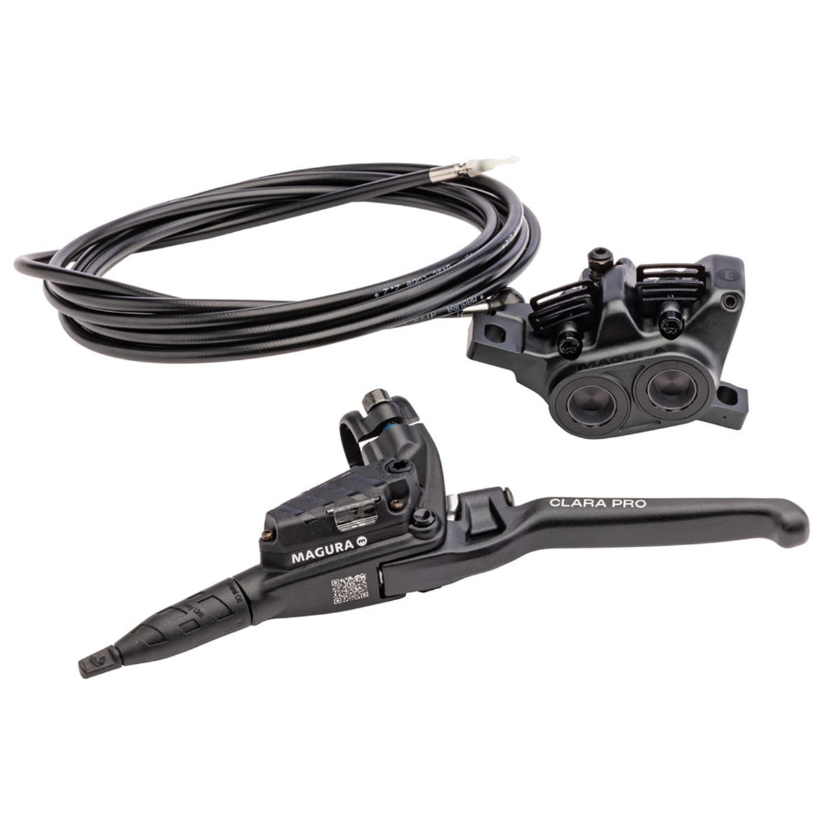 Clara Pro Disc Brake And Lever - Post Mount - 4-Piston - Aluminum Lever Blade - Black