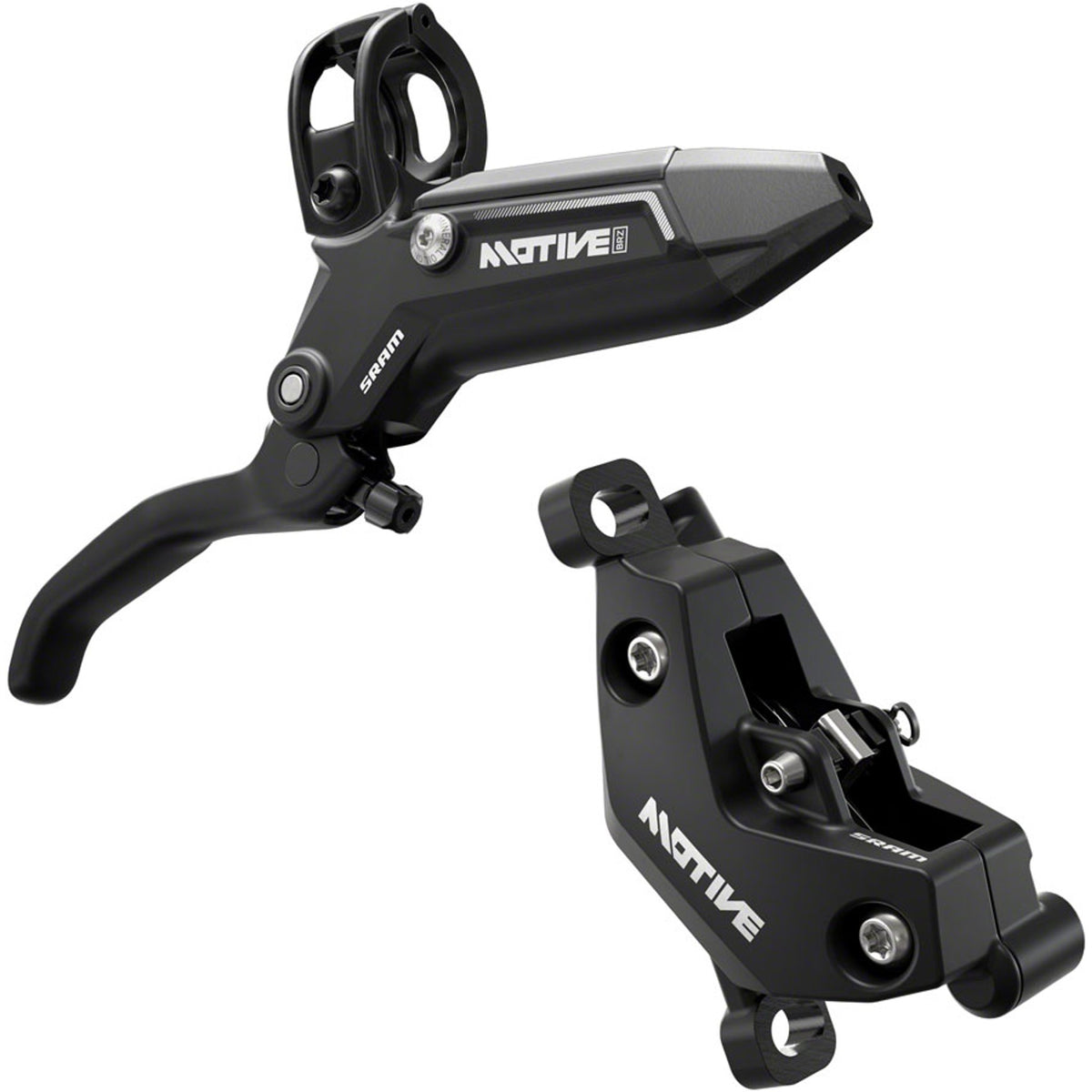 Motive Bronze 4-Piston Disc Brake And Lever - Post Mount - Aluminum Lever - A1 - Diffusion Black Anodized