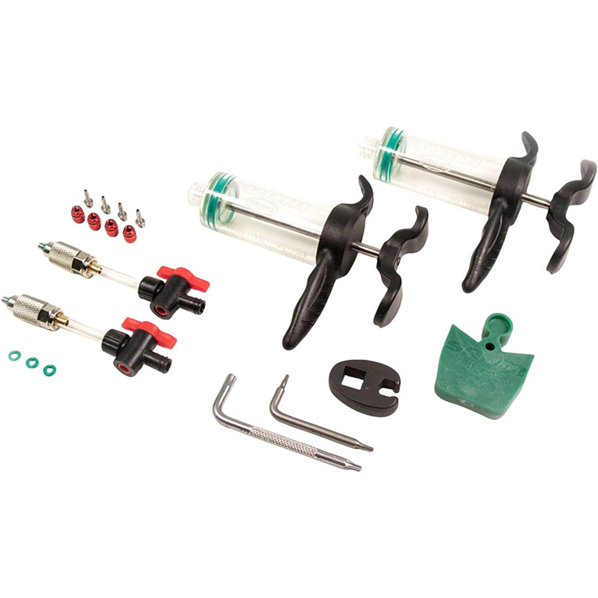 Motive Ultimate Stealth Expert Disc Brake Kit - Front/Rear Levers, Front/Rear Teal Splatter Calipers, Adapters, Rotors, Bleed Kit, A1