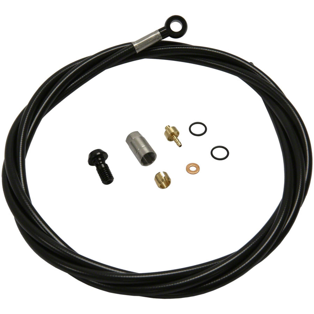 Disc Brake Hose Line Kit - XCR Brake Hose and Connector Kit - Braided Stainless Steel Hydraulic Brake Hose and Fitting Kit