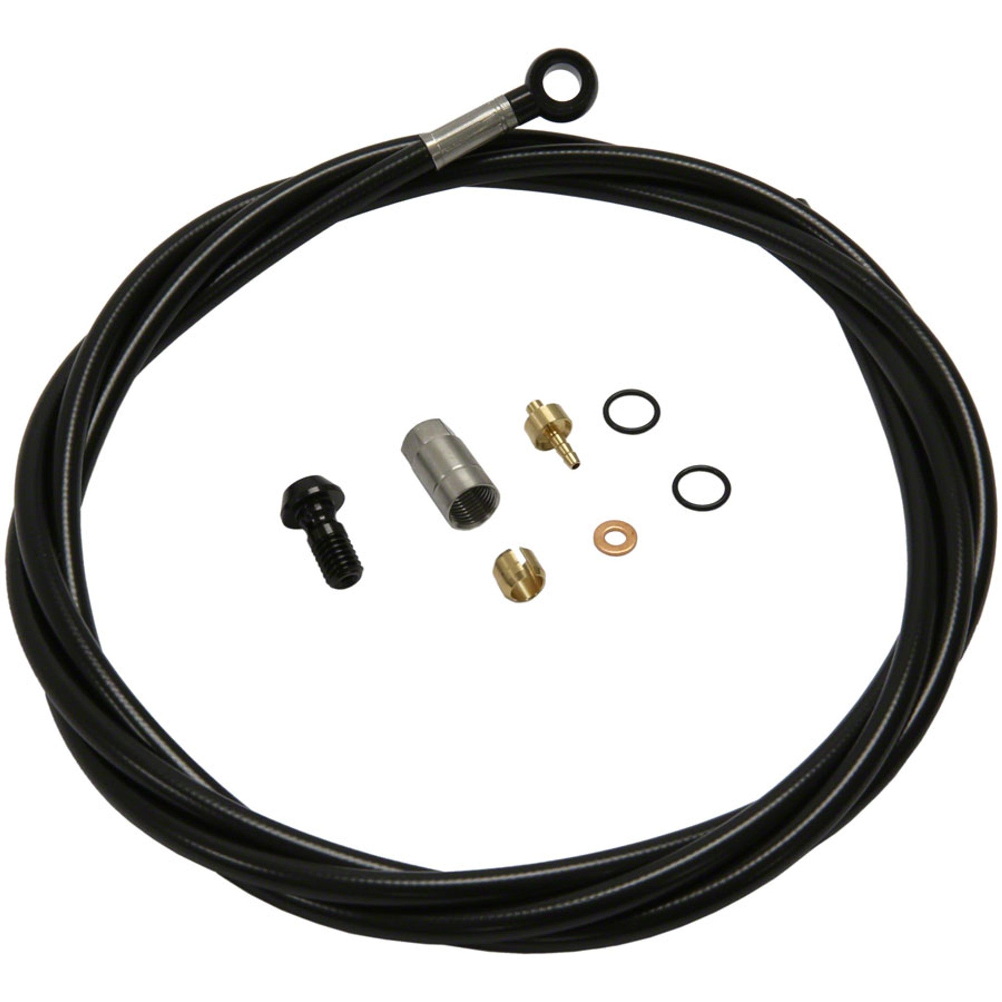 Disc Brake Hose Line Kit - XCR Brake Hose and Connector Kit - Braided Stainless Steel Hydraulic Brake Hose and Fitting Kit