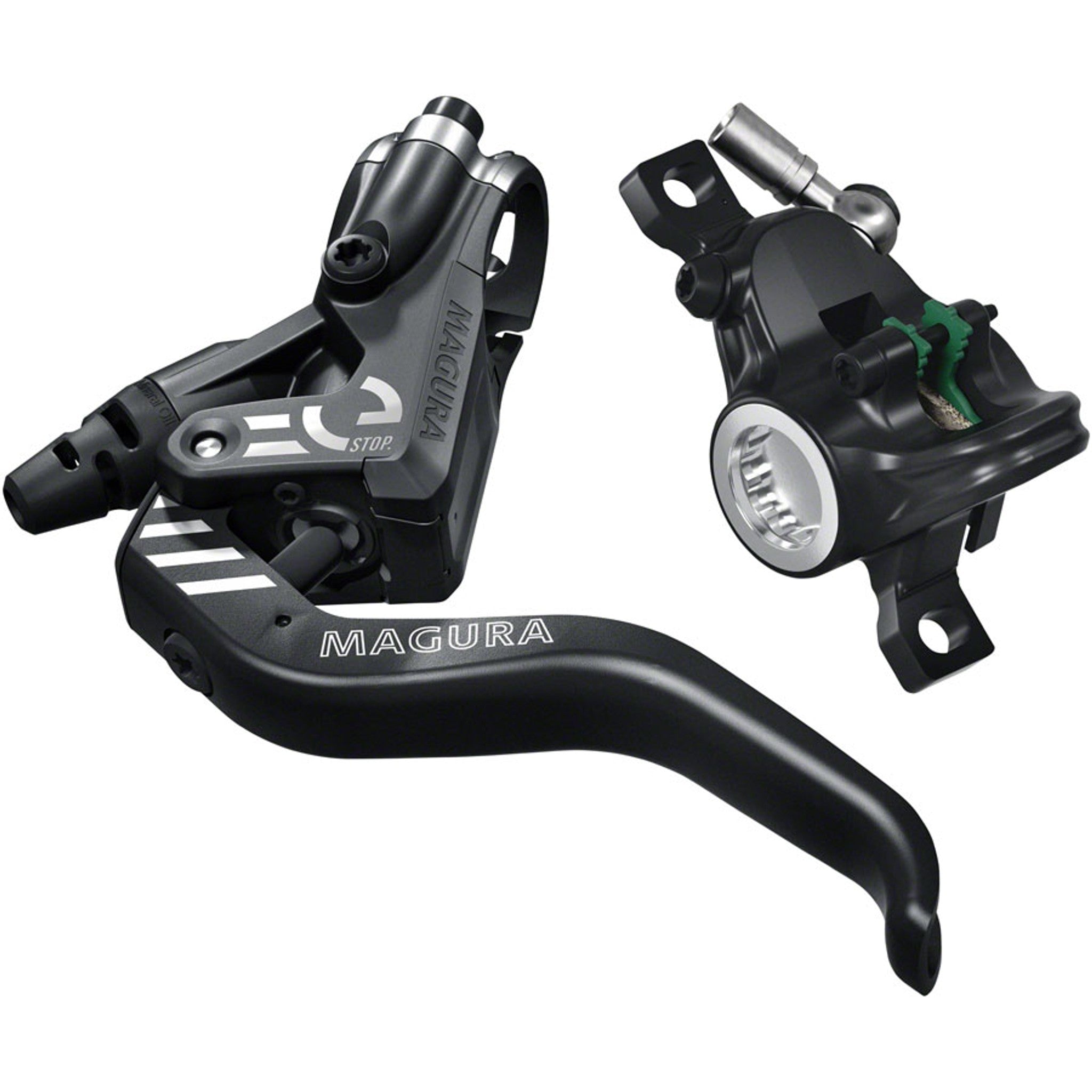 MT4 eSTOP Disc Brake and Lever - Front or Rear, Hydraulic, Post Mount, Black