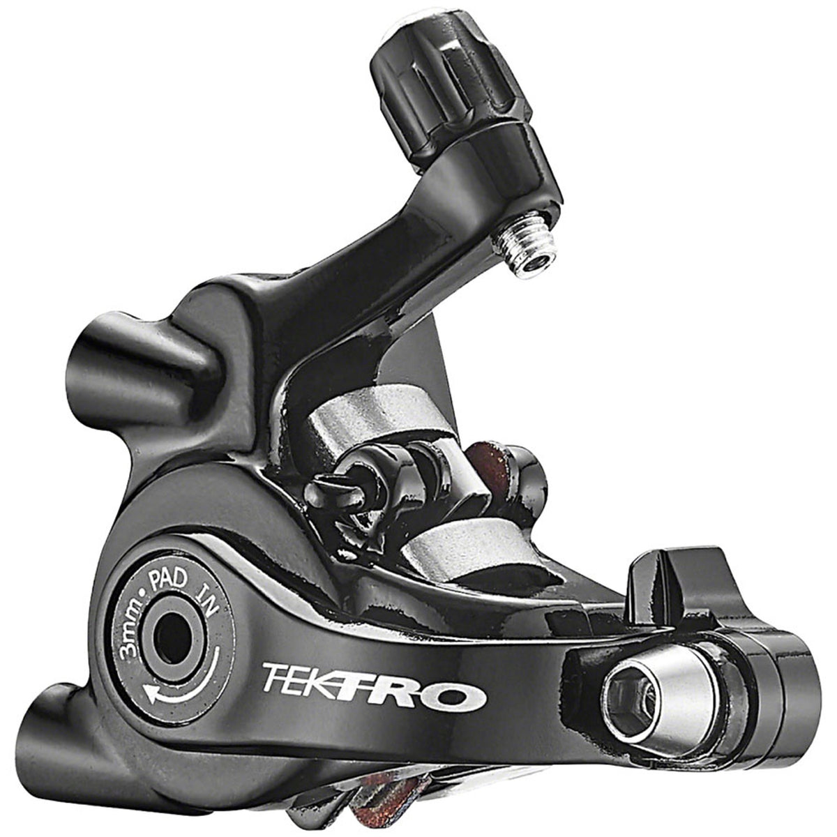 MD-C550 Dual-Piston Cable Actuated Mechanical Flat Mount Disc Caliper For Road Short-Pull Levers, Black