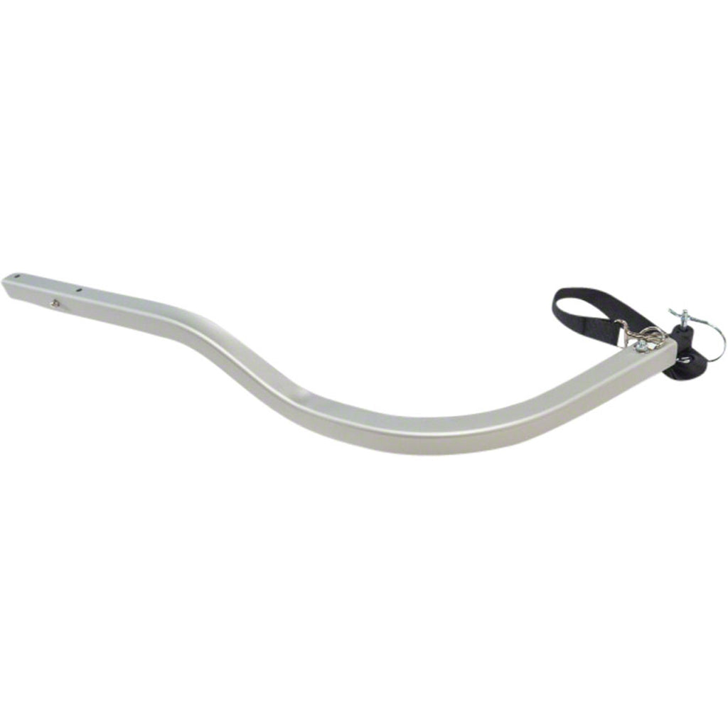 Trailer Replacement Parts - Tow Bar Assembly for Double Child Trailers with Quick Receiver - Flat Dust Cap for Push Button Wheels