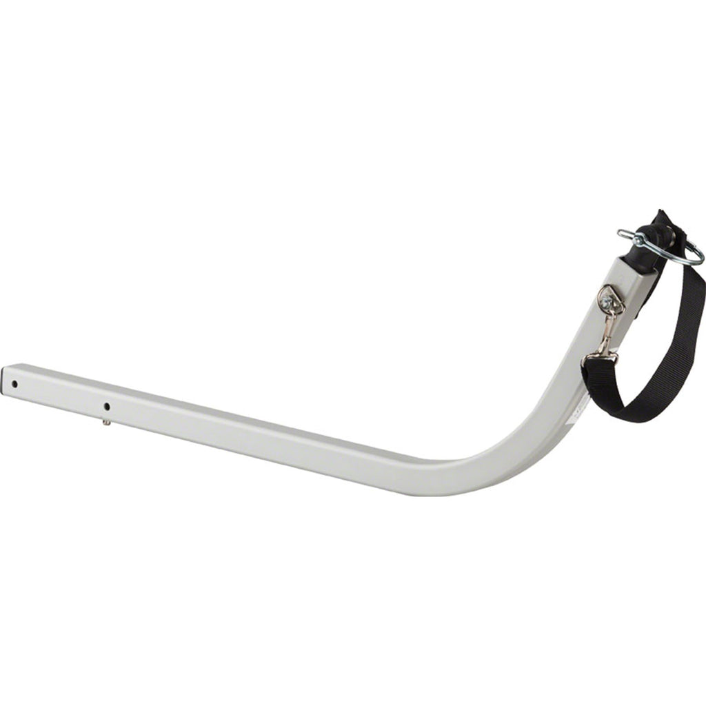 Trailer Replacement Parts - Tow Bar Assembly for Double Child Trailers with Quick Receiver - Flat Dust Cap for Push Button Wheels