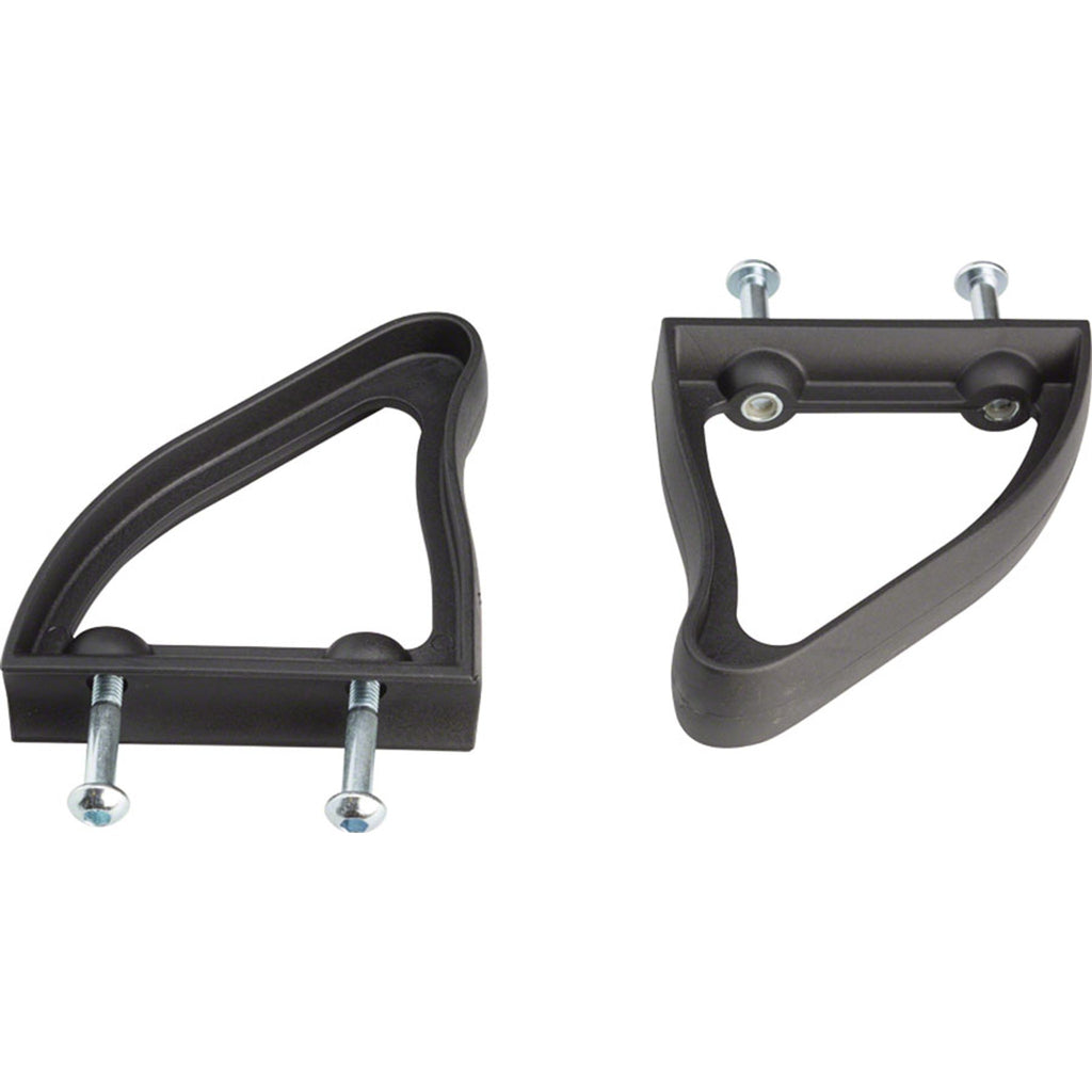 Trailer Replacement Parts - Tow Bar Assembly for Double Child Trailers with Quick Receiver - Flat Dust Cap for Push Button Wheels