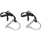 Trailer Replacement Parts - Tow Bar Assembly for Double Child Trailers with Quick Receiver - Flat Dust Cap for Push Button Wheels