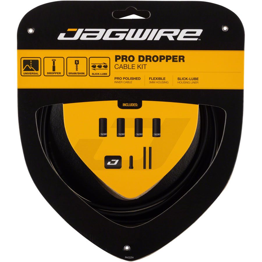 Pro Dropper Cable Kit with 3mm Housing and Polished Cables, Black