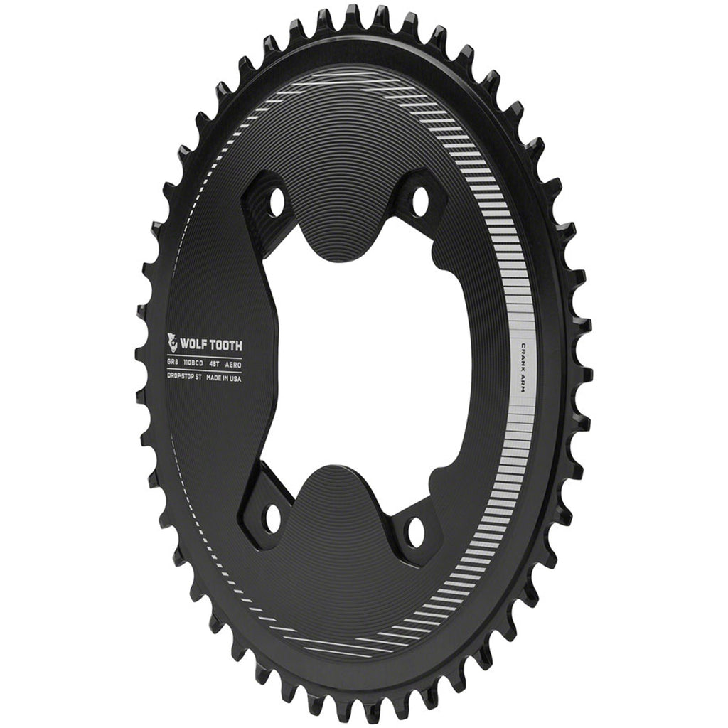 110 Asymmetrical BCD Aero Chainrings for 12-Speed Shimano GRX 800 Series - Aero 110 Asymmetric BCD Chainring