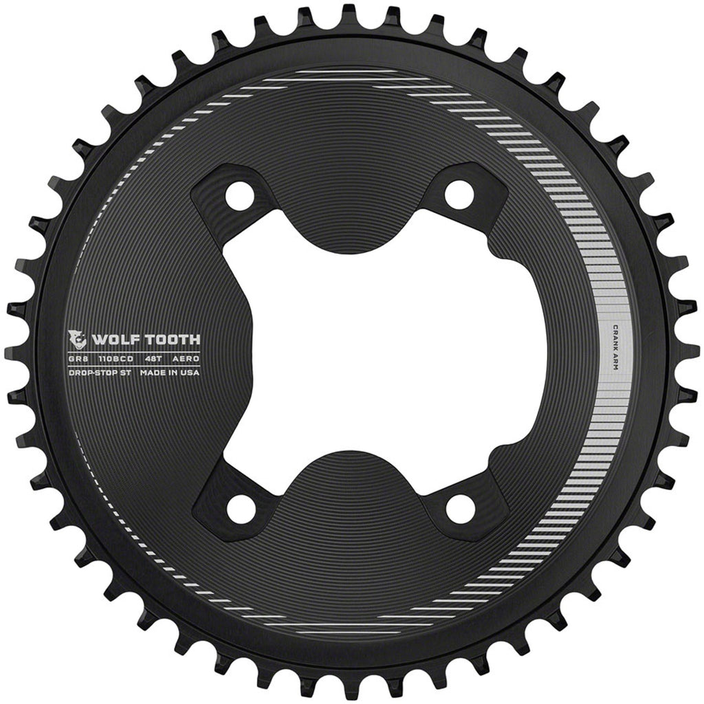110 Asymmetrical BCD Aero Chainrings for 12-Speed Shimano GRX 800 Series - Aero 110 Asymmetric BCD Chainring