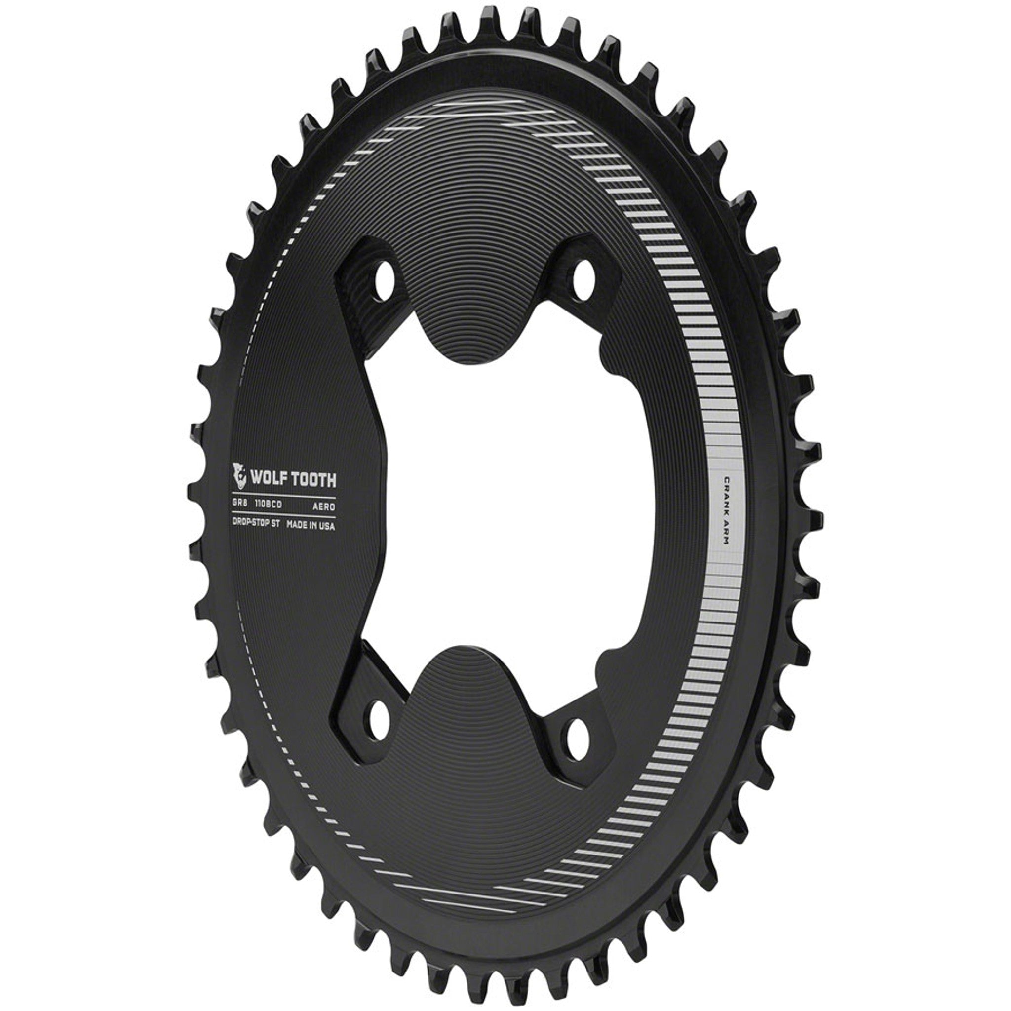110 Asymmetrical BCD Aero Chainrings for 12-Speed Shimano GRX 800 Series - Aero 110 Asymmetric BCD Chainring