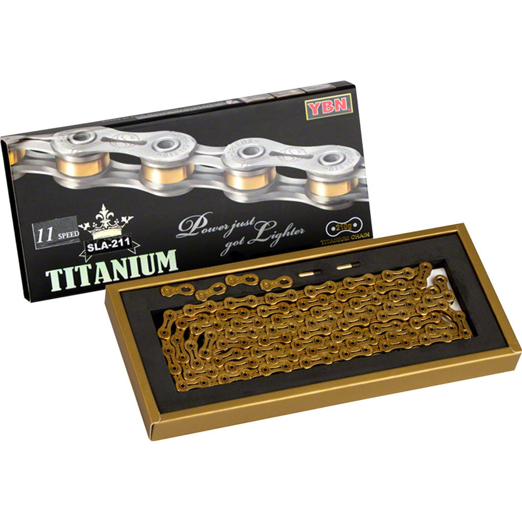 YBN Titanium Chain - 11-Speed, 116 Links, Gold