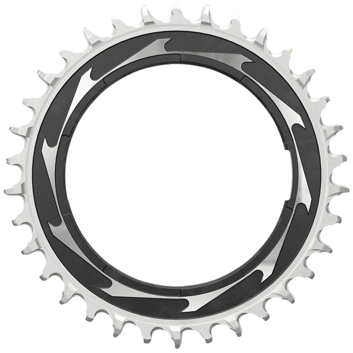 XX SL Eagle T-Type Thread Mount Chainring - 12-Speed - Thread Mount (For XX SL PM Spider) - Aluminum - Black/Silver