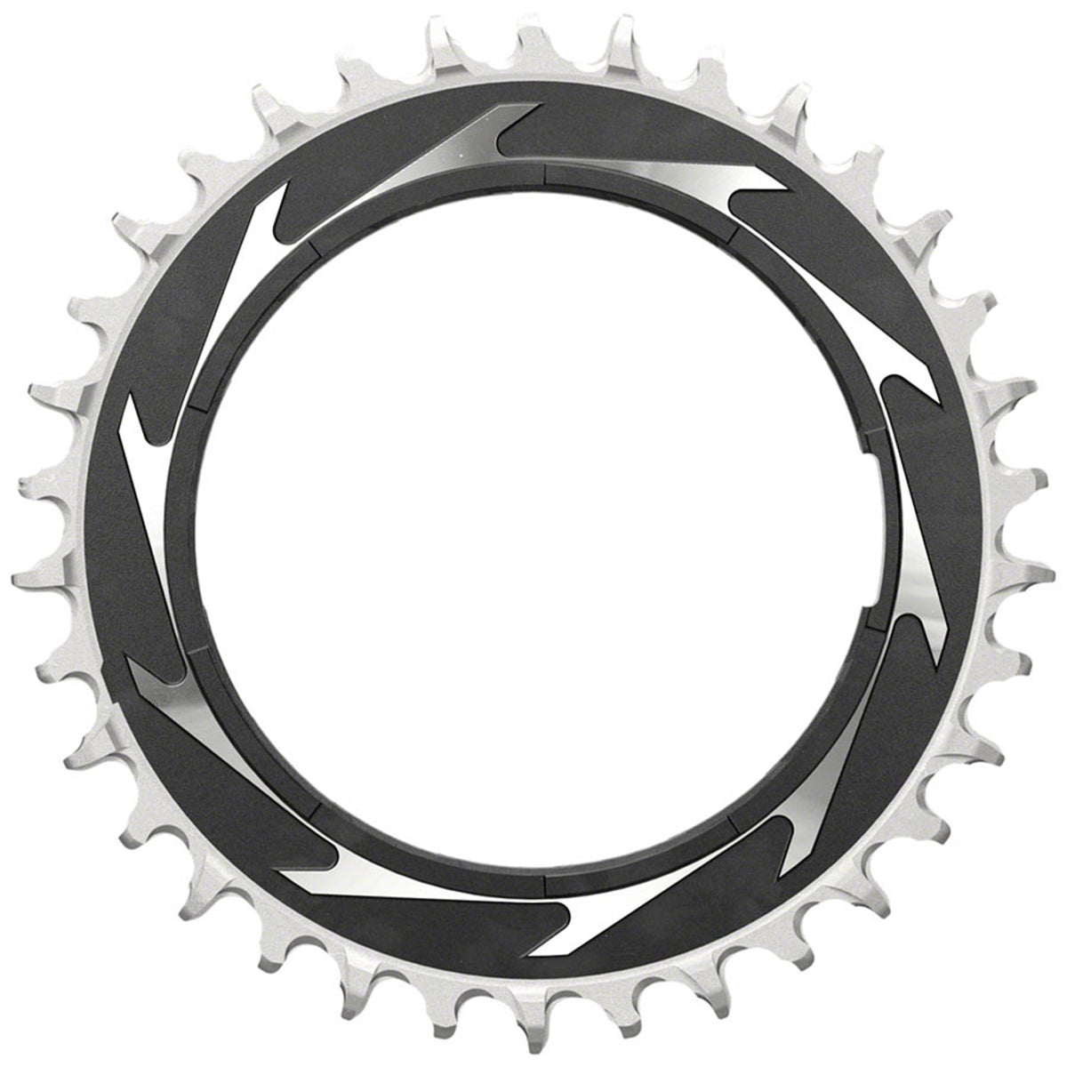 XX SL Eagle T-Type Thread Mount Chainring - 12-Speed - Thread Mount (For XX SL PM Spider) - Aluminum - Black/Silver