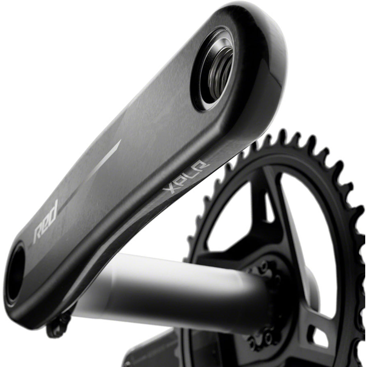 Red 1x XPLR 13-Speed Wide Crankset E1 - 8-Bolt Direct Mount - DUB Spindle - Natural Carbon