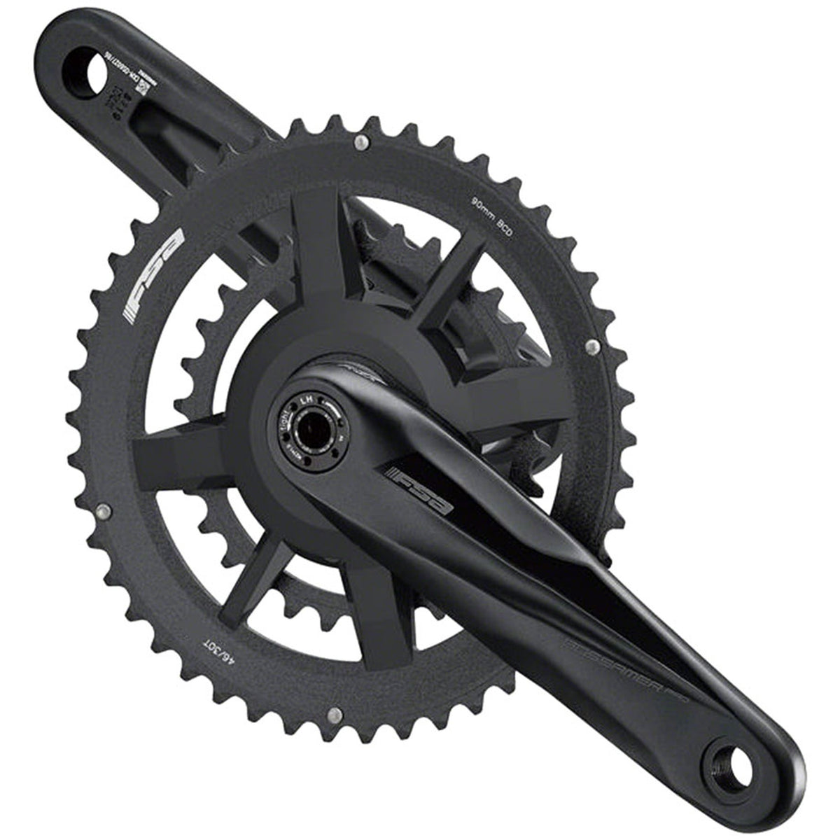 Gossamer Pro Modular Agx+ Megaexo 2x Crankset - 11-Speed - DM/90 BCD - 24mm MegaExo Spindle - N11 - Black