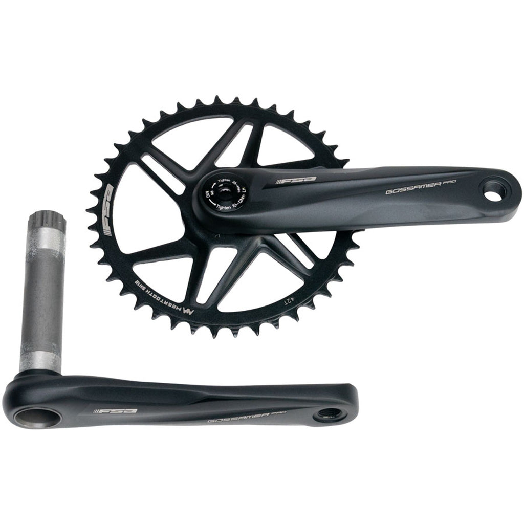 Gossamer Pro Agx+ 1x Crankset - 42t - Direct Mount - MegoExo Spindle - Bead-Blasted Black