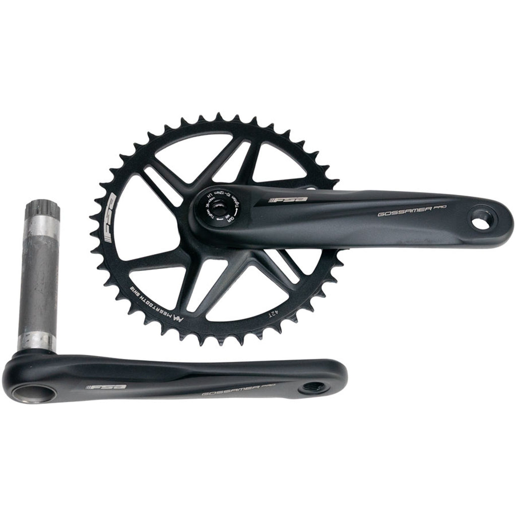 Gossamer Pro Agx+ 1x Crankset - 42t - Direct Mount - MegoExo Spindle - Bead-Blasted Black
