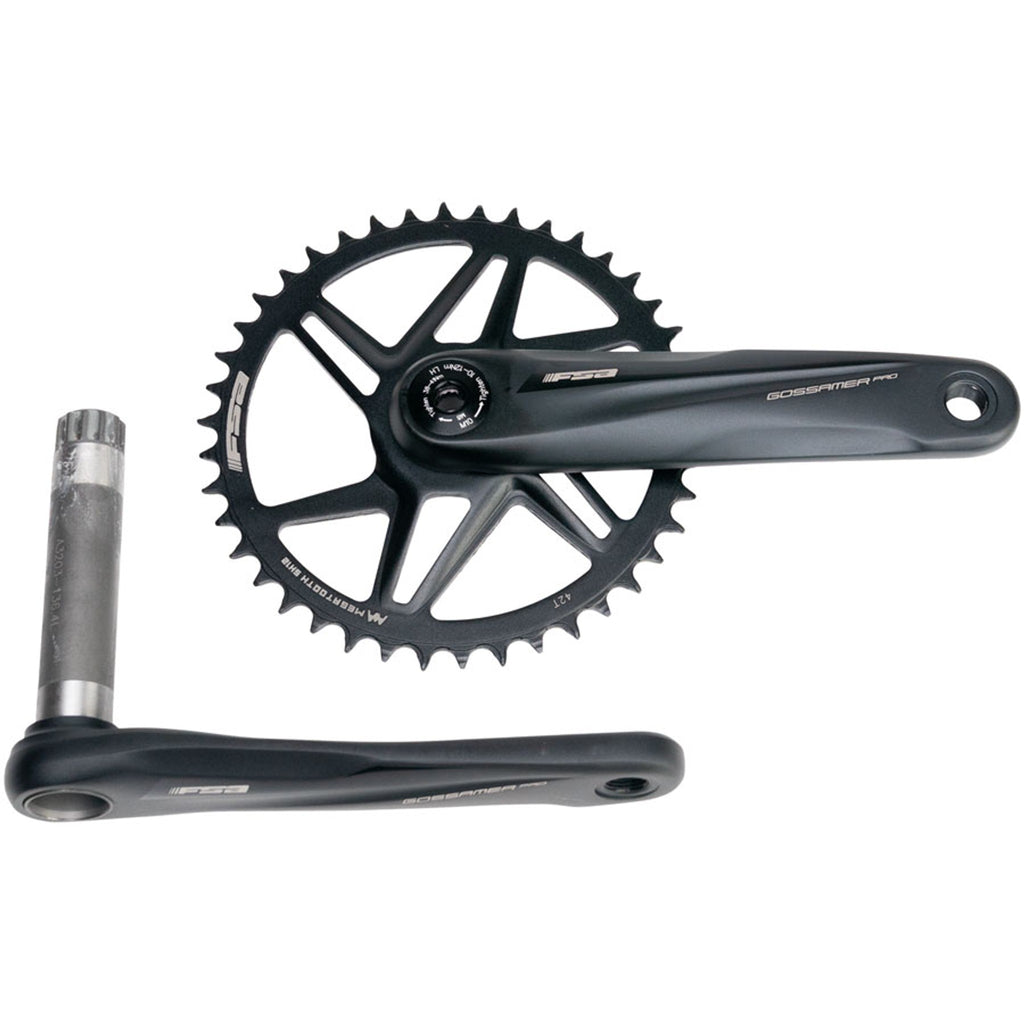 Gossamer Pro Agx+ 1x Crankset - 42t - Direct Mount - MegoExo Spindle - Bead-Blasted Black