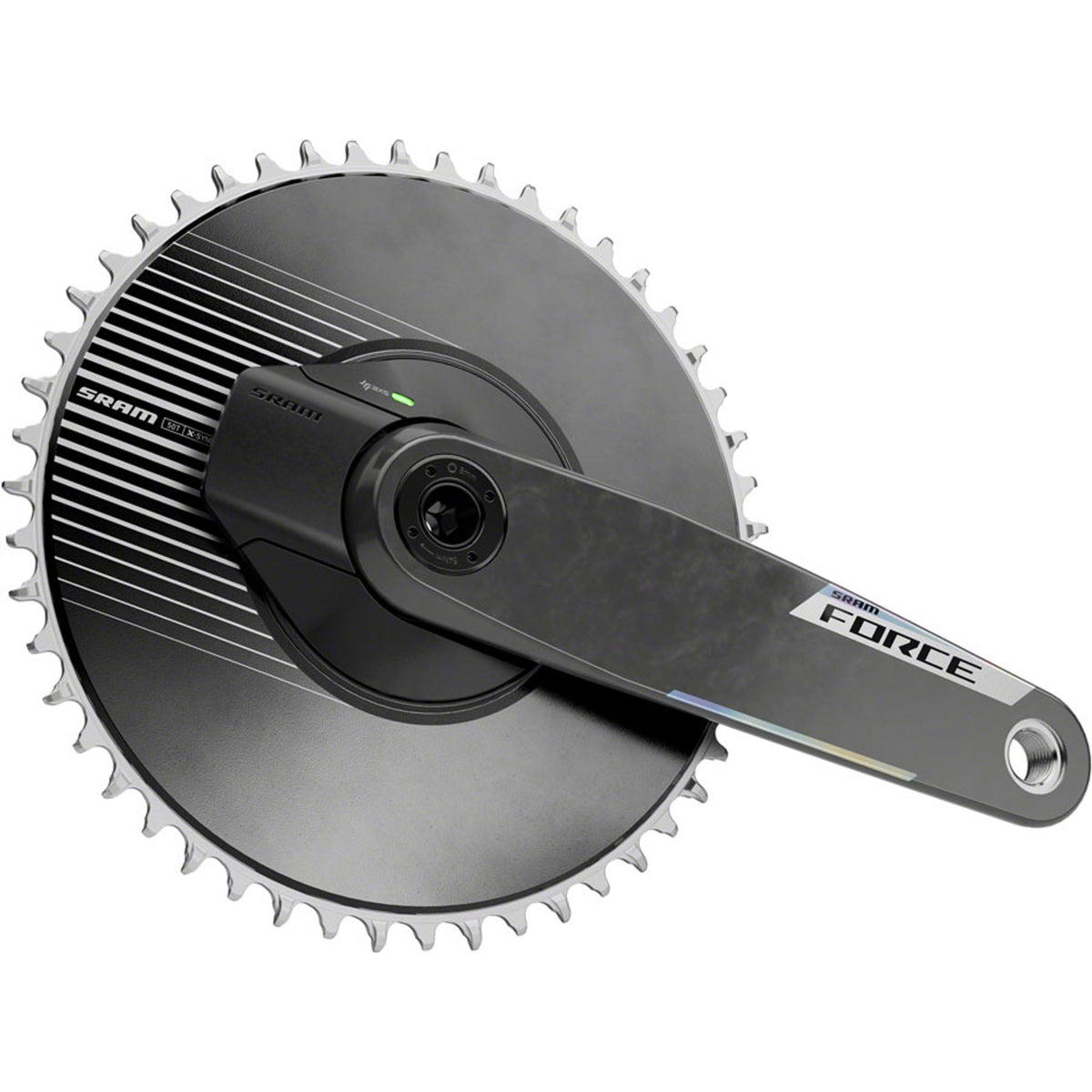 Force 1 AXS Power Meter Crankset E1 - 12-Speed - 50t Aero PM Chainring - 8-Bolt Direct Mount - DUB Spindle - Carbon