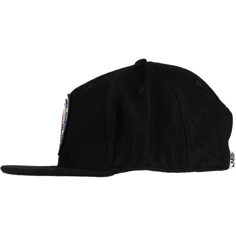 Winter Wonder Wool Snapback Hat - Black, Adjustable