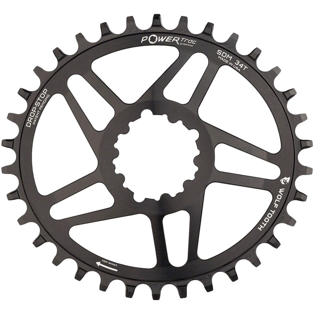 PowerTrac Elliptical SRAM 3-Bolt Direct Mount Chainrings