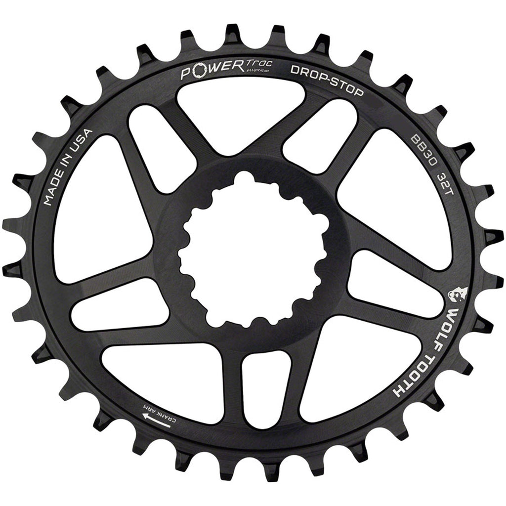 PowerTrac Elliptical SRAM 3-Bolt Direct Mount Chainrings