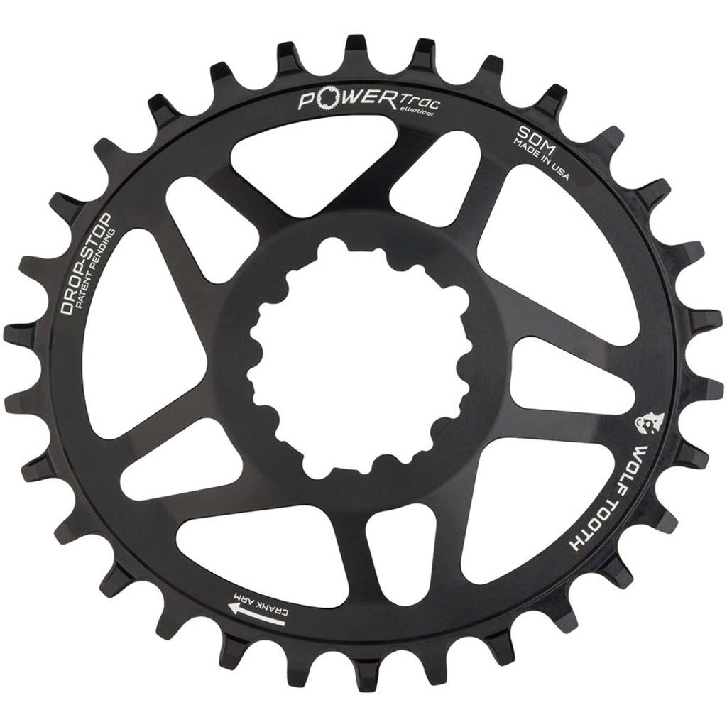 PowerTrac Elliptical SRAM 3-Bolt Direct Mount Chainrings